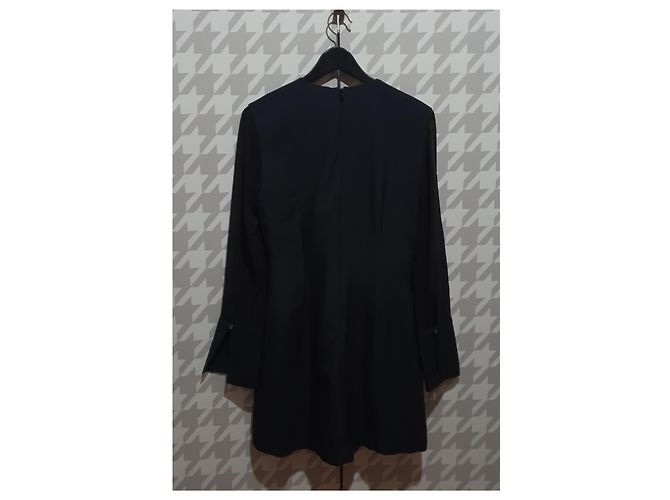 Autre Marque C/Meo Collective Black Dress with Transparent Sleeves - view 6