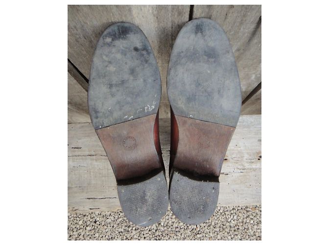 Autre Marque Botas Chelsea de cuero marrón talla 38 Marrón oscuro - vista 6