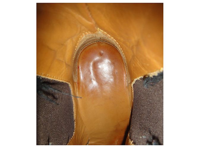 Autre Marque Botas Chelsea de cuero marrón talla 38 Marrón oscuro - vista 8