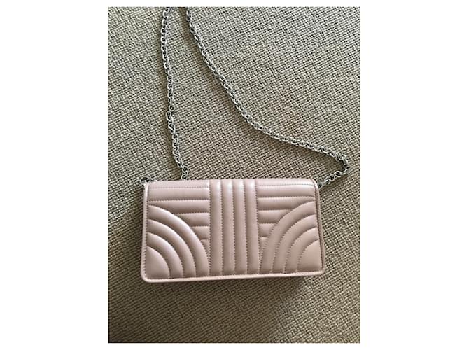 Borsa a mano Prada in pelle beige - vista 3