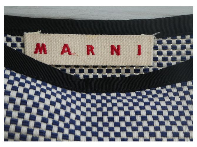 Falda Marni Azul Marino de Algodón 36 - vista 3