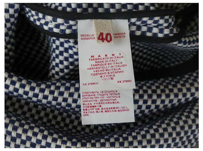 Falda Marni Azul Marino de Algodón 36 - vista 4