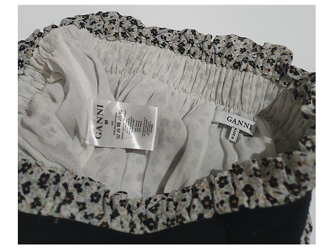 Falda Ganni Miku Georgette de viscosa Multicolor - vista 4