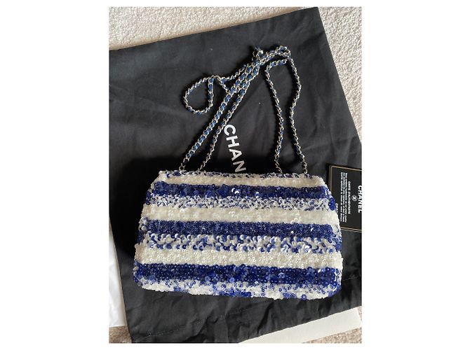 Borsa Chanel Parade Edizione Speciale con Paillettes Bianche Bianco - vista 2