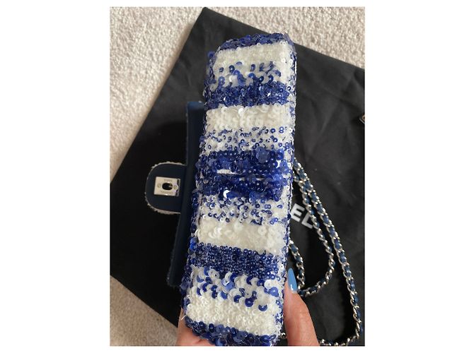 Borsa Chanel Parade Edizione Speciale con Paillettes Bianche Bianco - vista 3