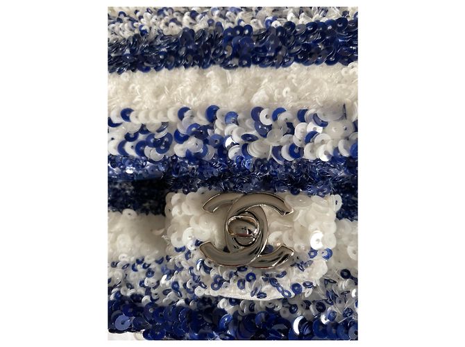 Borsa Chanel Parade Edizione Speciale con Paillettes Bianche Bianco - vista 5