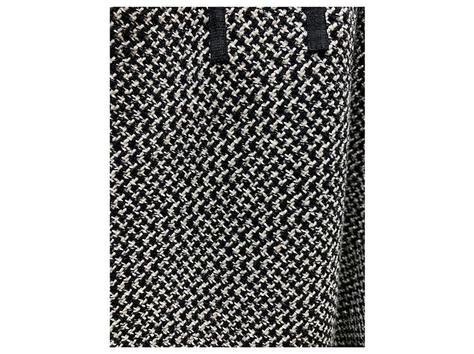 Louis Vuitton Midi Kleid schwarz weiß grau Baumwolle Wolle - Ansicht 7