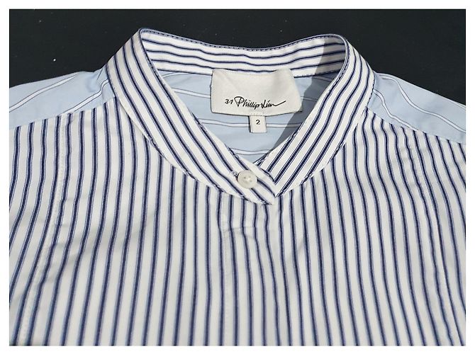 Camisa de algodón azul 3.1 Phillip Lim Blanco - vista 5