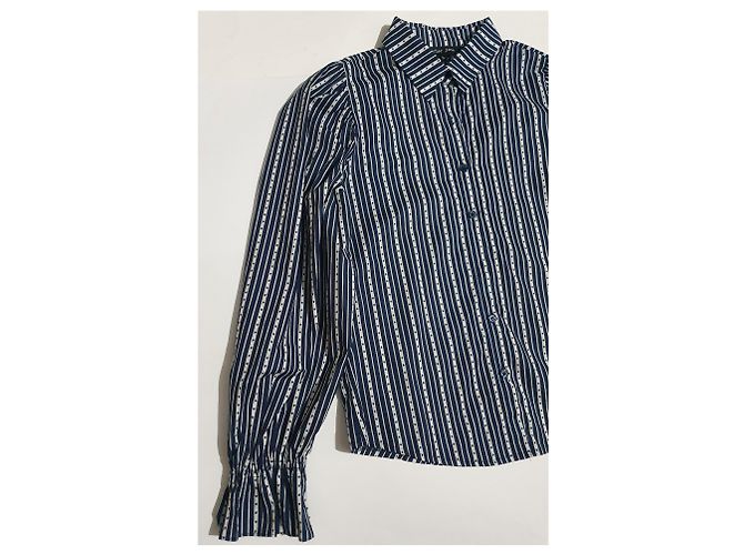 Autre Marque Camicia Sister Jane a righe e stelle blu e bianca Bianco - vista 2