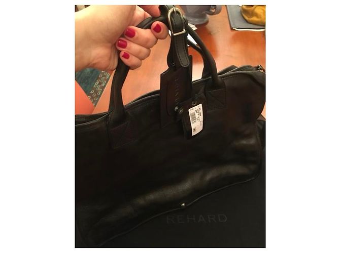 Autre Marque Borsa a mano Rehard in pelle nera con tracolla rimovibile Nero - vista 3