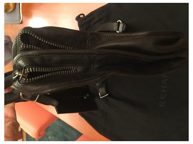 Autre Marque Borsa a mano Rehard in pelle nera con tracolla rimovibile Nero - vista 4