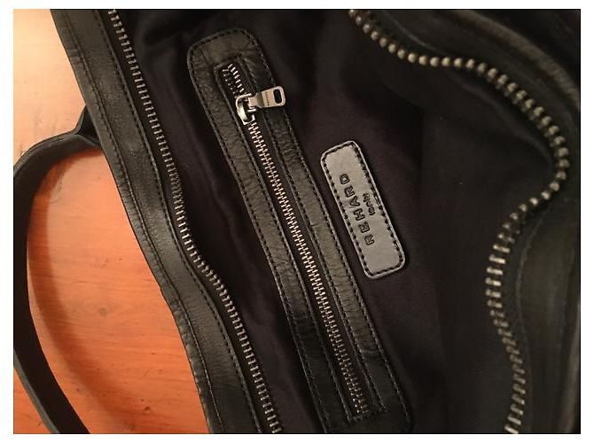 Autre Marque Borsa a mano Rehard in pelle nera con tracolla rimovibile Nero - vista 5