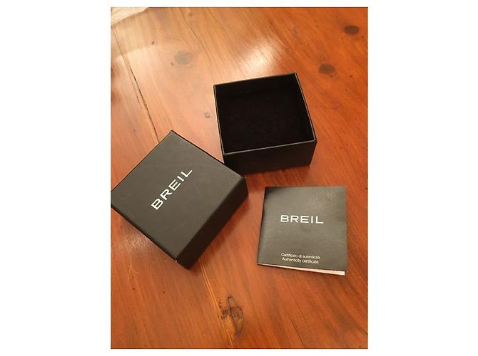Autre Marque Breil Ring aus anthrazitfarbenem Satinstahl und schwarzem Achat Größe 54 - Ansicht 5