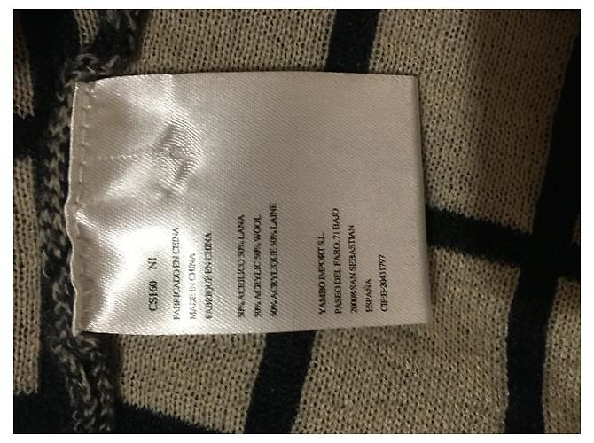 Autre Marque Indi & Cold Lange Strickjacke Blau Kariert Wolle - Ansicht 6