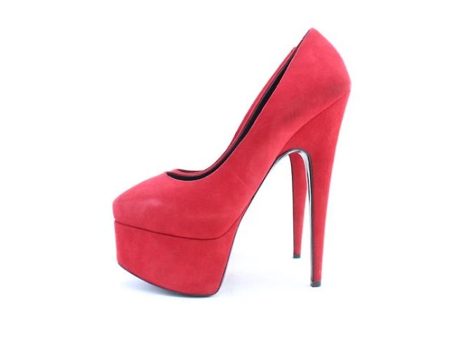 Vero Cuoio Rote Wildleder-Plattform - Ansicht 10