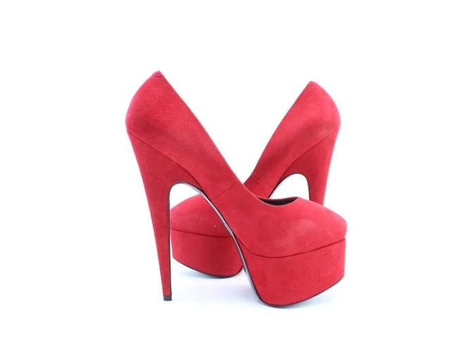 Vero Cuoio Rote Wildleder-Plattform - Ansicht 11