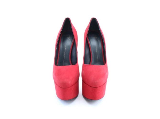 Vero Cuoio Rote Wildleder-Plattform - Ansicht 4