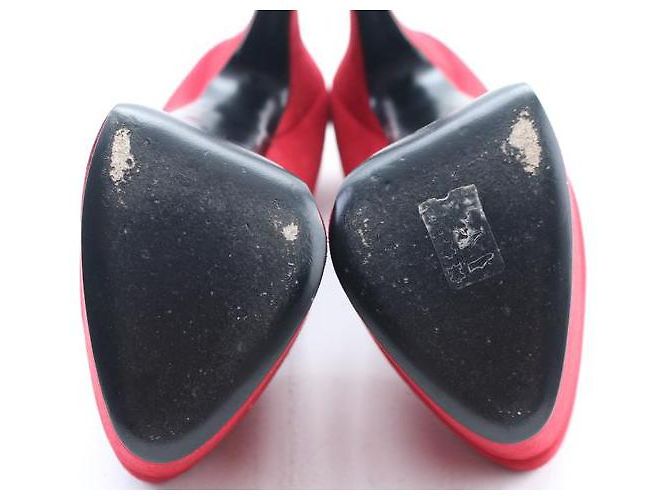 Vero Cuoio Rote Wildleder-Plattform - Ansicht 6