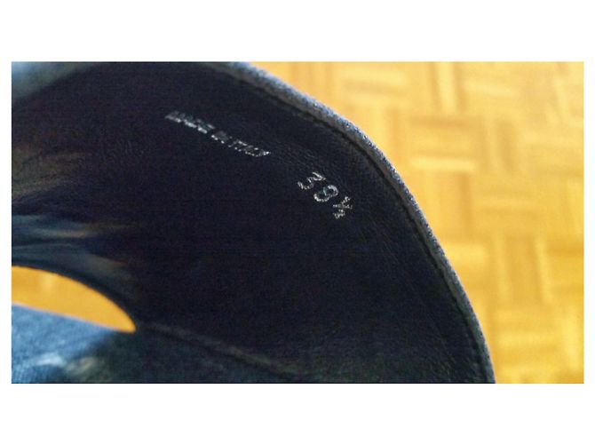 MIU MIU JEANS SABOT CON CRISTALLI Blu - vista 3