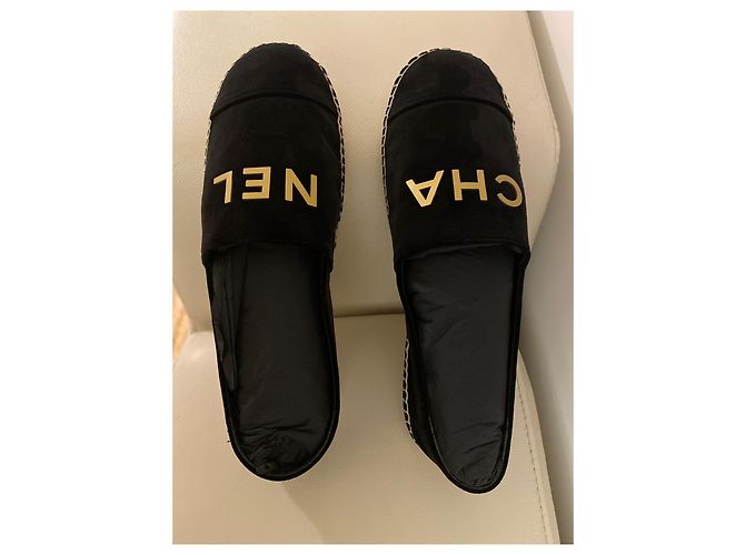 Cambon Chanel Espadrillas CHA NEL velluto nero - vista 5