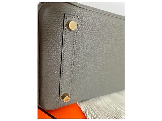 Hermès Birkin 30 Togo GHW Grigio antracite - vista 10