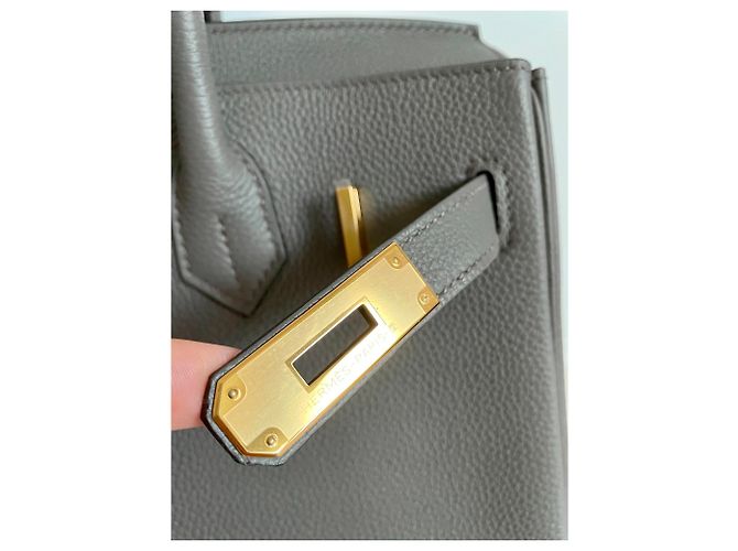 Hermès Birkin 30 Togo GHW Grigio antracite - vista 5