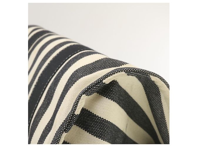 Hermès HERMES Cannes MM Borsa a mano Nero Bianco Canvas Auth yt070 - vista 13