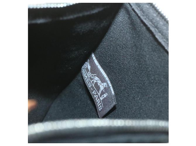 Hermès HERMES Cannes MM Borsa a mano Nero Bianco Canvas Auth yt070 - vista 14
