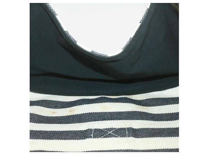 Hermès HERMES Cannes MM Borsa a mano Nero Bianco Canvas Auth yt070 - vista 16