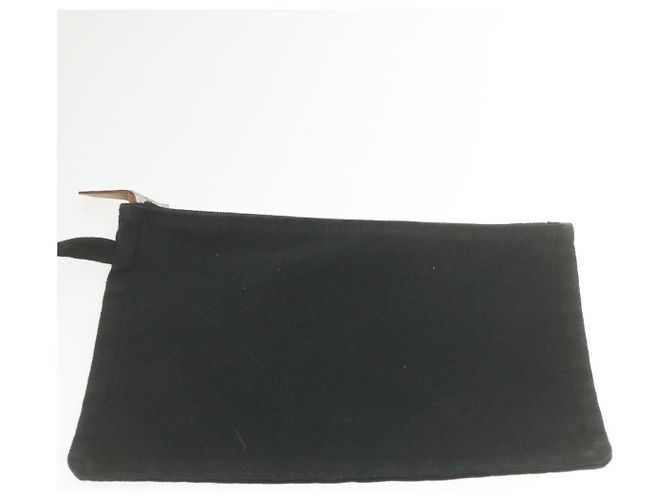 Hermès HERMES Cannes MM Borsa a mano Nero Bianco Canvas Auth yt070 - vista 18