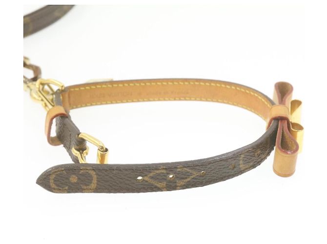 LOUIS VUITTON Monogram Leash Colier Baxter MM Dog Lead Collar Set LV Auth 20744 - view 4