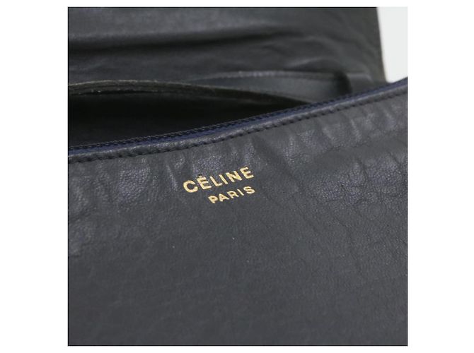 Céline CELINE Borsa a tracolla per carrozza con cavalli in pelle nera Aut1927 - vista 14