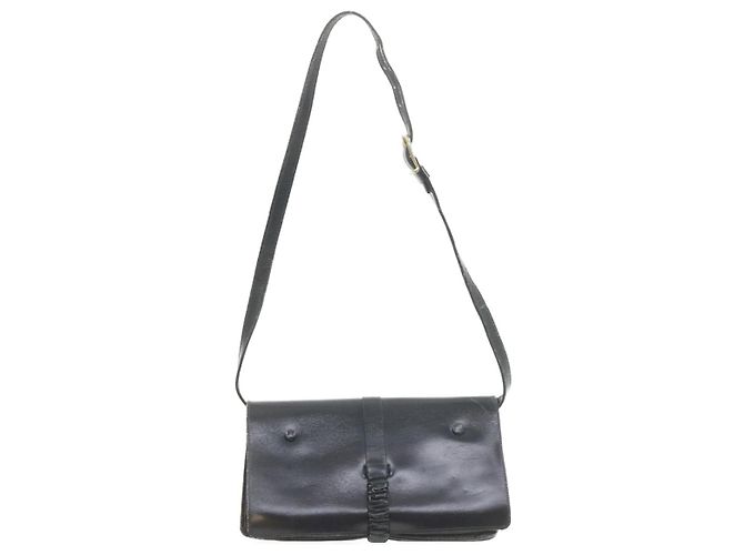 Céline CELINE Borsa a tracolla per carrozza con cavalli in pelle nera Aut1927 - vista 3