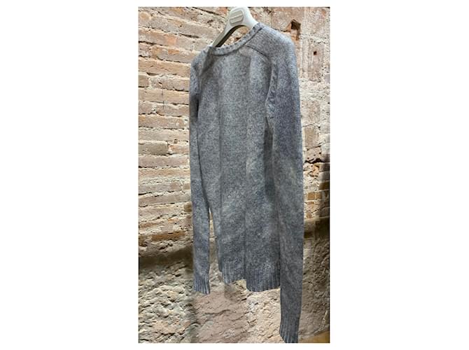Pull chaud en maille Balmain Gris - vue 3