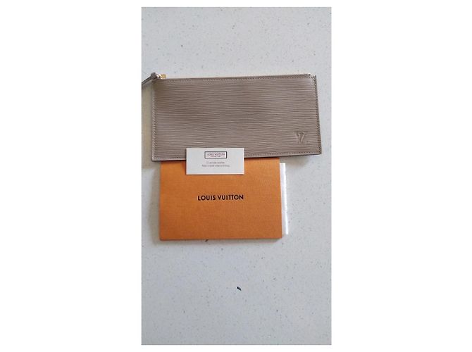 Pochette Félicie Louis Vuitton Felicie Geldbörse Epi Leder Galet Grey Grau - Ansicht 6