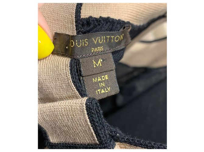 Vestido corto Louis Vuitton Negro Beige - vista 4