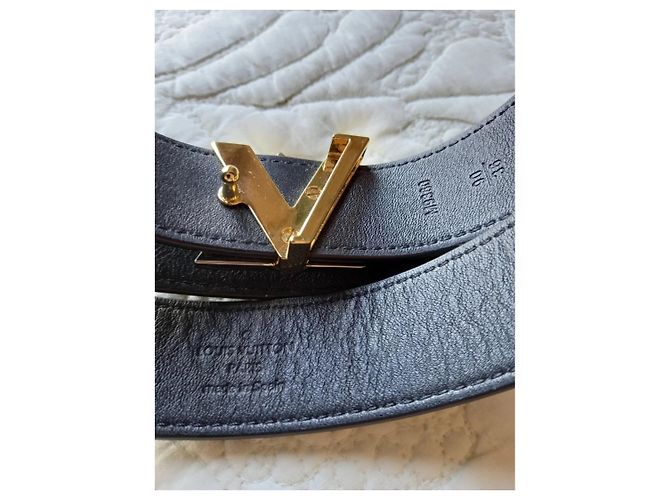 Louis Vuitton Twist Gürtel aus schwarzem Epi Leder - Ansicht 2