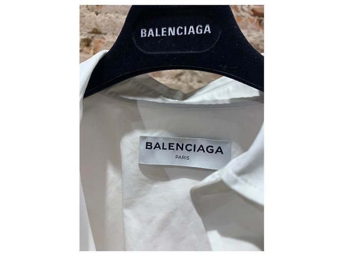 Balenciaga Oversized Basic Shirt Weiß Baumwolle - Ansicht 3