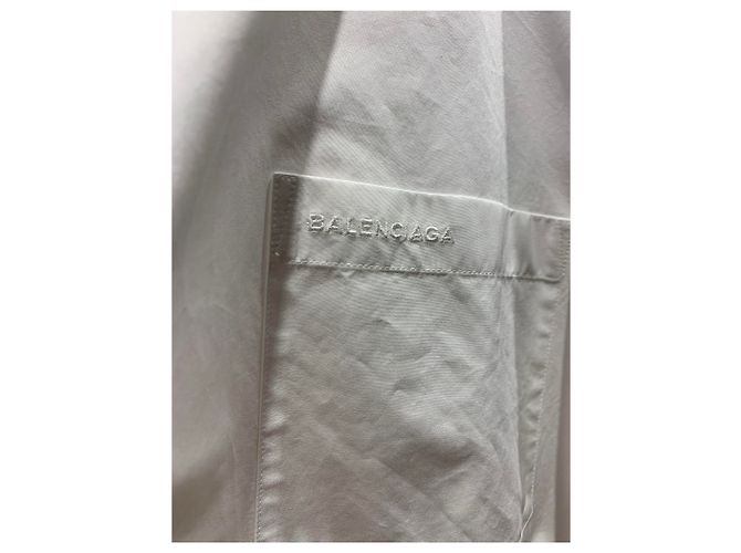 Balenciaga Oversized Basic Shirt Weiß Baumwolle - Ansicht 4