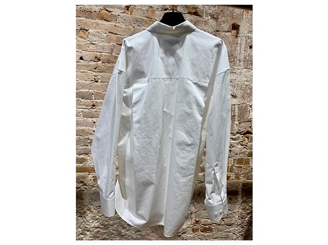 Balenciaga Oversized Basic Shirt Weiß Baumwolle - Ansicht 6
