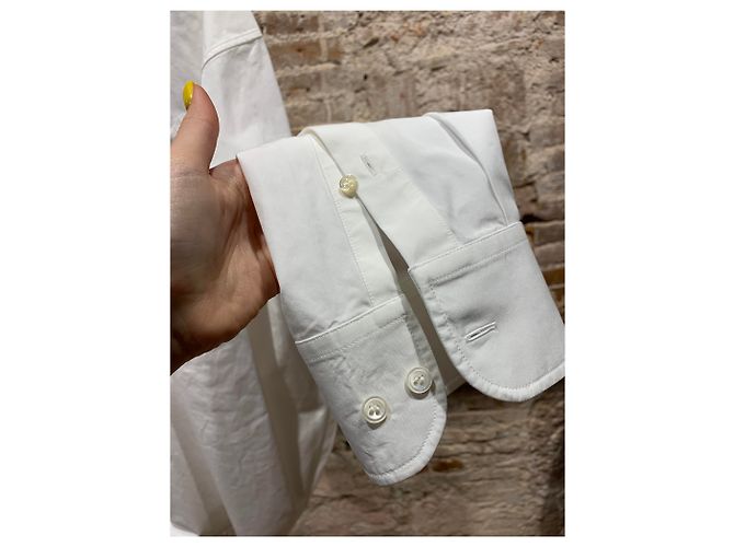 Balenciaga Oversized Basic Shirt Weiß Baumwolle - Ansicht 7