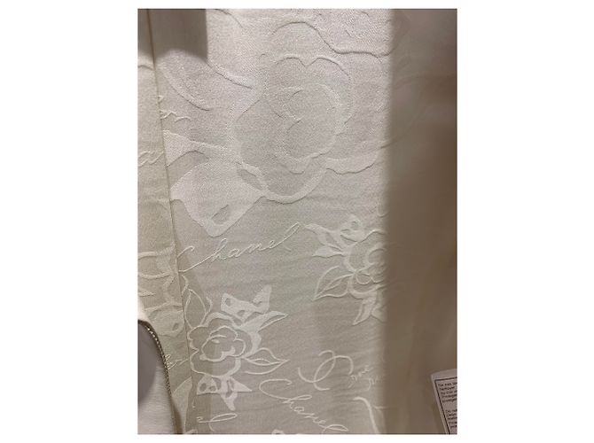 Chanel Gabardina de piel de cordero crema Crudo - vista 4
