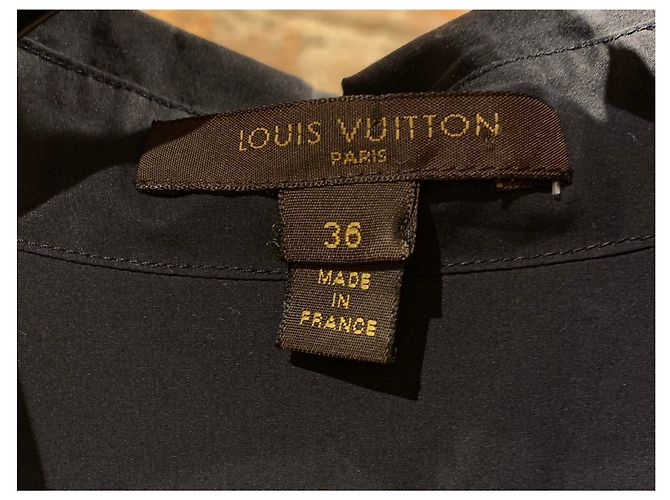 Vestido midi Louis Vuitton de algodón azul marino - vista 2