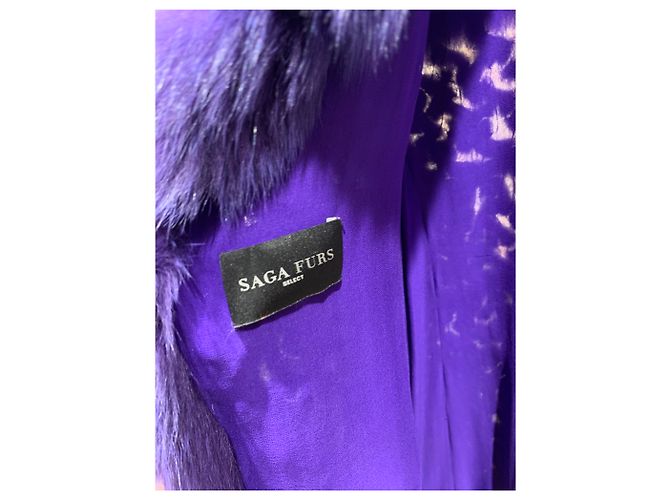 Autre Marque Abrigo de piel real Saga Furs morado Púrpura - vista 2