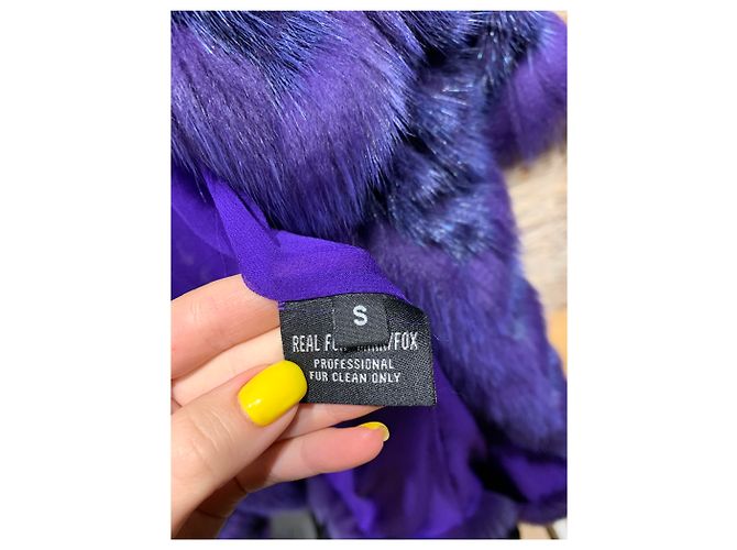 Autre Marque Abrigo de piel real Saga Furs morado Púrpura - vista 3