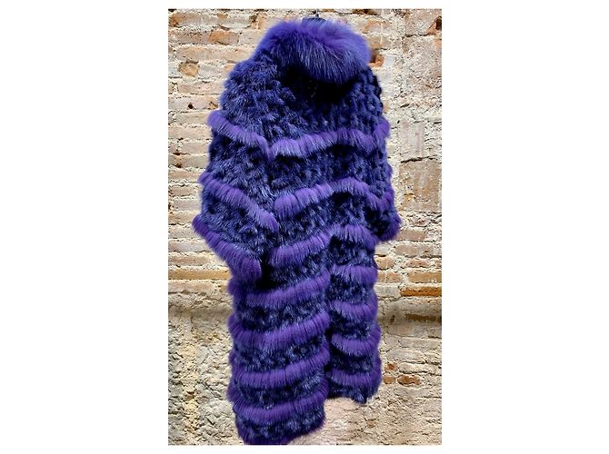Autre Marque Abrigo de piel real Saga Furs morado Púrpura - vista 5