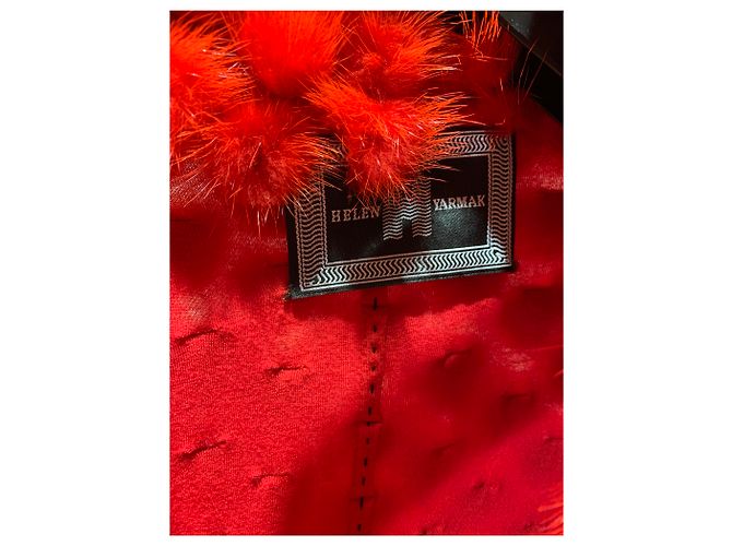 Autre Marque Abrigo Helen Yarmak de piel roja - vista 3