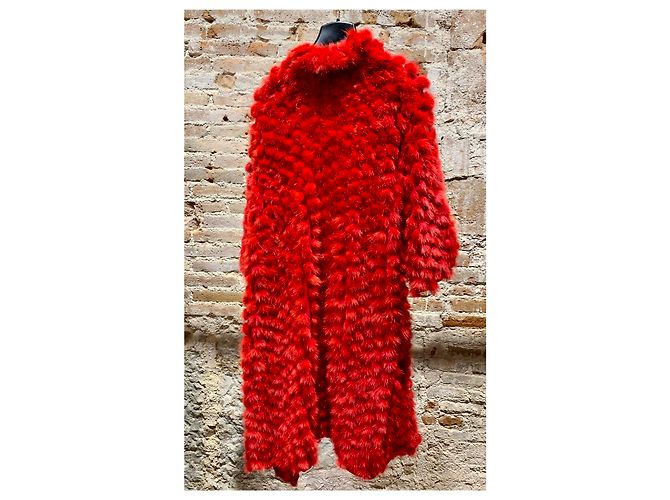 Autre Marque Abrigo Helen Yarmak de piel roja - vista 4
