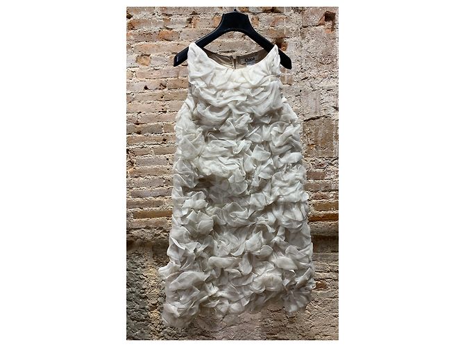 Vestido Chloé Cloud de seda crema Crudo - vista 2