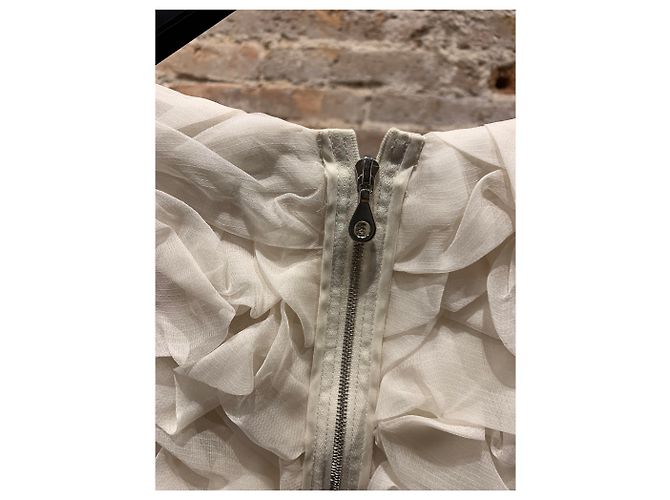Vestido Chloé Cloud de seda crema Crudo - vista 4